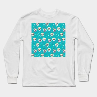 brightly colored skulls Long Sleeve T-Shirt